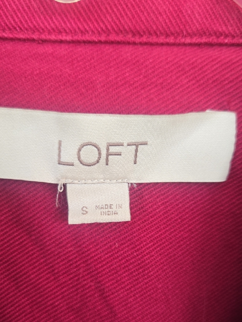LOFT Red Utility Jacket with Button-Flap Pockets - Picture 2 of 7